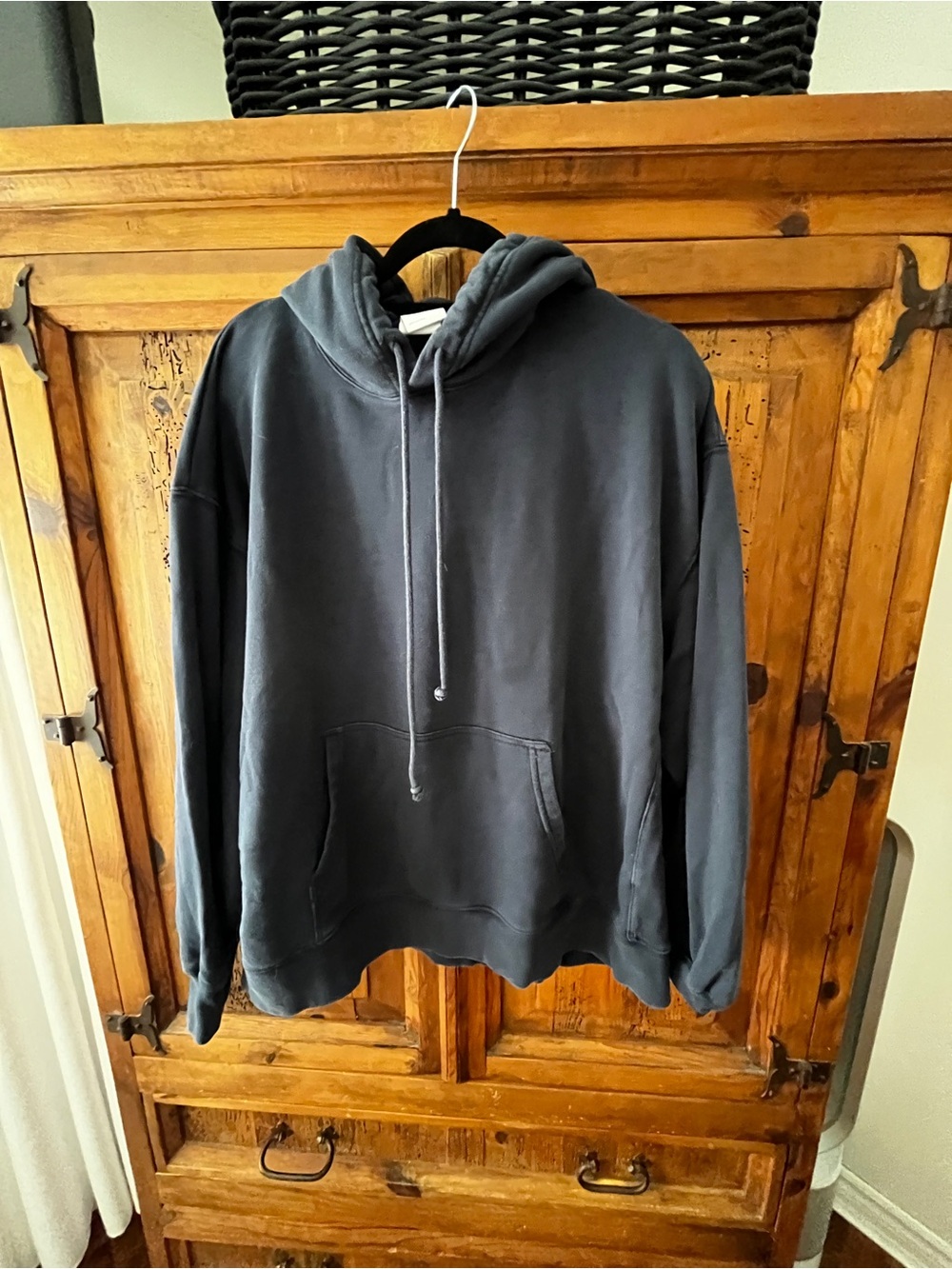 TNA Navy Blue Hooded Pullover Sweatshirt